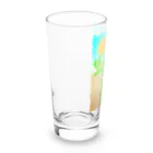 ファンシーTシャツ屋の砂漠の太陽とサボテン Long Sized Water Glass :left