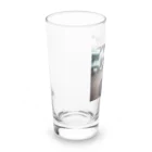 くろねこの雑貨屋のバイクに乗っているワンちゃん Long Sized Water Glass :left