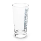 pug 89の犬　パグ　ロゴ　 Long Sized Water Glass :left