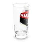 ファンシーTシャツ屋のレッド&ブラックのビーチバス Long Sized Water Glass :left