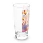 推しの美少女とアイドルのお祭りを楽しむ浴衣美少女 Long Sized Water Glass :left