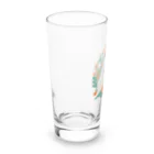 りんりんの可愛いシロクマちゃんショップ　かわいいよ！の花に囲まれている白くま Long Sized Water Glass :left