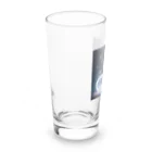 katohkouchiの夜の探検家、光と遊ぶ猫 Long Sized Water Glass :left