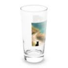 THE NOBLE LIGHTの見なれぬ黒猫おじさん Long Sized Water Glass :left