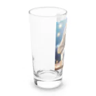 Mellow-Skyのナマケモノとクリーミーなドリンク Long Sized Water Glass :left