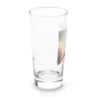 kotetsu_tyatoraのロケットに乗る茶トラ猫 Long Sized Water Glass :left