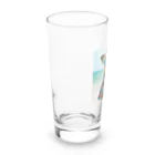 MACOCCHIのハワイアンスタイル全開！アロハシャツを着こなすかわいいワンちゃん♪ Long Sized Water Glass :left