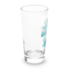 Tink_handmadeのTink ターコイズブルーflower Long Sized Water Glass :left