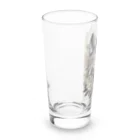 狼迅會の華と曼荼羅モチーフの狼 Long Sized Water Glass :left
