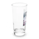 colaman0201の赤花のトナカイ Long Sized Water Glass :left