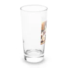 Colorful Canvasの寝相の悪いコーギー Long Sized Water Glass :left