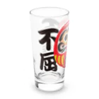 お絵かき屋さんの「不撓不屈」だるま ダルマ 達磨  Long Sized Water Glass :left