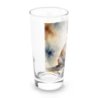 Animal Illustration shopのChihuahua　チワワ　水彩画風 Long Sized Water Glass :left