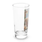 Colorful Canvasの窓辺でクッキーを食べるリス Long Sized Water Glass :left