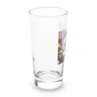 rakutenitibaのアイスクリームをもらって嬉しいパンダ Long Sized Water Glass :left