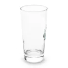 鼻ぺちゃ犬と和猫の筋トレ パグ Long Sized Water Glass :left