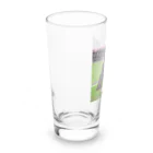 ganeshaのサッカーでゴールを守る白黒のゴリラ Long Sized Water Glass :left