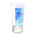 Equinoxの水色の流れるような手描きテクスチャ Long Sized Water Glass :left