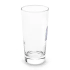 ganeshaのトライアスロンに参加する白黒のゴリラ Long Sized Water Glass :left