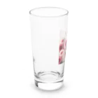 Y m @Y's shopの猫とダリア Long Sized Water Glass :left