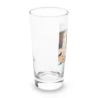 oz-chanの袋に入り込んで遊んでいる猫 Long Sized Water Glass :left