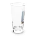 nekoと鉄の水を飲んでいる猫 Long Sized Water Glass :left