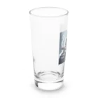 MASU_0420の葉巻を吸うゴリライラストグッズ Long Sized Water Glass :left