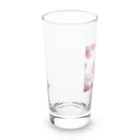 su-toの4月11日の誕生花　八重桜(牡丹桜) Long Sized Water Glass :left