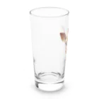 たわしの凛々しい眼差しであなたを見つめるキリン Long Sized Water Glass :left