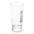 nigihayahiの夕日を見つめるクマ Long Sized Water Glass :left