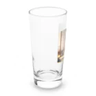 EMAKIの和紋様 x 猫　竹と猫の和室 Long Sized Water Glass :left