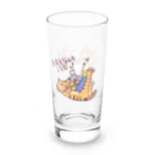 mushizuDASHのトラ猫の魚いじめ Long Sized Water Glass :left