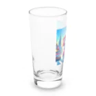 kok&foreverのスクーター配達員のイラスト Long Sized Water Glass :left