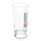 kok&foreverのスクーター配達員のイラスト Long Sized Water Glass :left