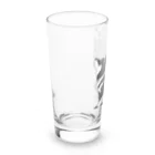 黒柴まろと茶柴たろのかわいい黒柴：マテ Long Sized Water Glass :left