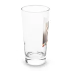 うりこみ屋の毛糸茶ちびにゃん Long Sized Water Glass :left