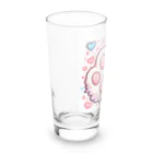 ニャンHouseのかわいいピンクの肉球 Long Sized Water Glass :left