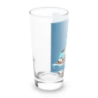 ganeshaのおもちゃのヨットでかわいいペンギンに出会おう Long Sized Water Glass :left