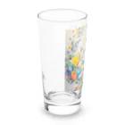 Shellの抽象アート：キューブ Long Sized Water Glass :left