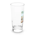 かるるんショップの海と南国と水着と　夏休み Long Sized Water Glass :left