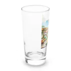 かめのオアシスのかめっちビアガーデンへ行く Long Sized Water Glass :left