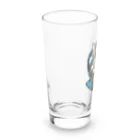 終わらない夢🌈のパーカーを着た猫🐱 Long Sized Water Glass :left