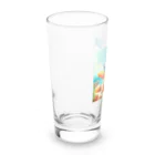 KIglassesのサングラスをかけた笑顔のヒトデ - 海の陽気な仲間！ Long Sized Water Glass :left