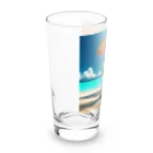 猫と紡ぐ物語の南国の海で一時のバカンスを楽しむ Long Sized Water Glass :left