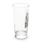 AIおじさんの読書をするおじさん Long Sized Water Glass :left
