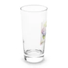 OkometoOmochiの紫陽花とポップコーン Long Sized Water Glass :left