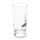 ひよこの水浴びのあの日の紫陽花 Long Sized Water Glass :left