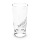 Lily bird（リリーバード）のおねんねクビワコガモ 線画 Long Sized Water Glass :left