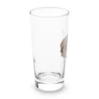 ペキニーズ好きによるペキニーズグッズ屋さんのブラックマスクのペキニーズ Long Sized Water Glass :left