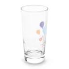 イラスト MONYAAT のくろねこの風船の種*A Long Sized Water Glass :left